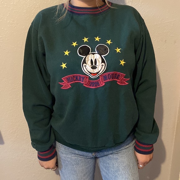 90’S DISNEY MICKEY MADE IN USA SIZE S VINTAGE SWEAT-SHIRT / K9869 UNISEX - Picture 7 of 7